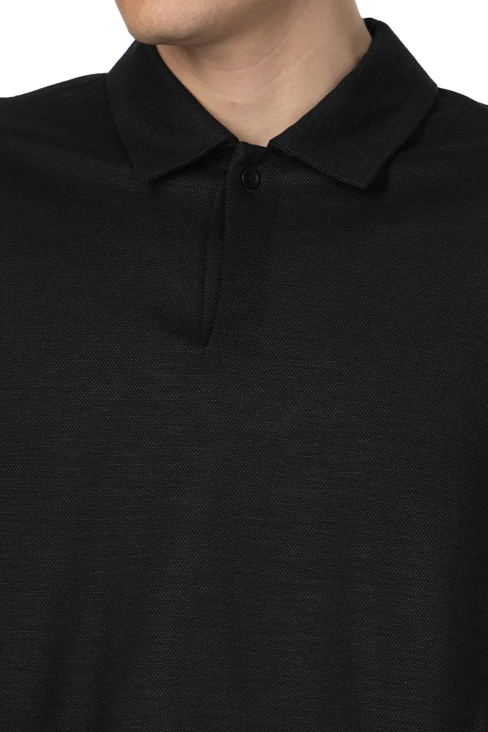 Fashion Still by Hand Long Sleeve Polo Shirt - Black