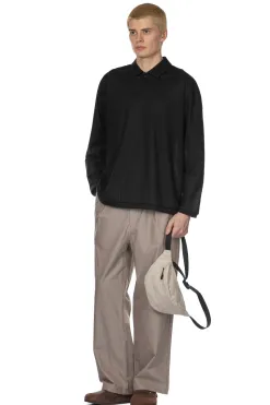 Fashion Still by Hand Long Sleeve Polo Shirt - Black