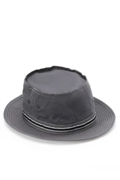 Clearance Cableami Loose Light Chino Pork-Pie Hat - Grey