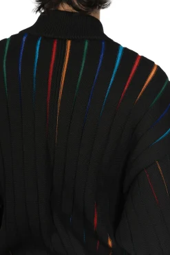 Discount CFCL Louver Stand-Up Collar Blouson - Black Multi