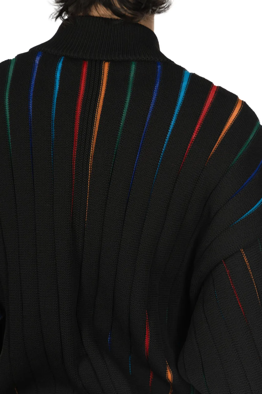 Discount CFCL Louver Stand-Up Collar Blouson - Black Multi