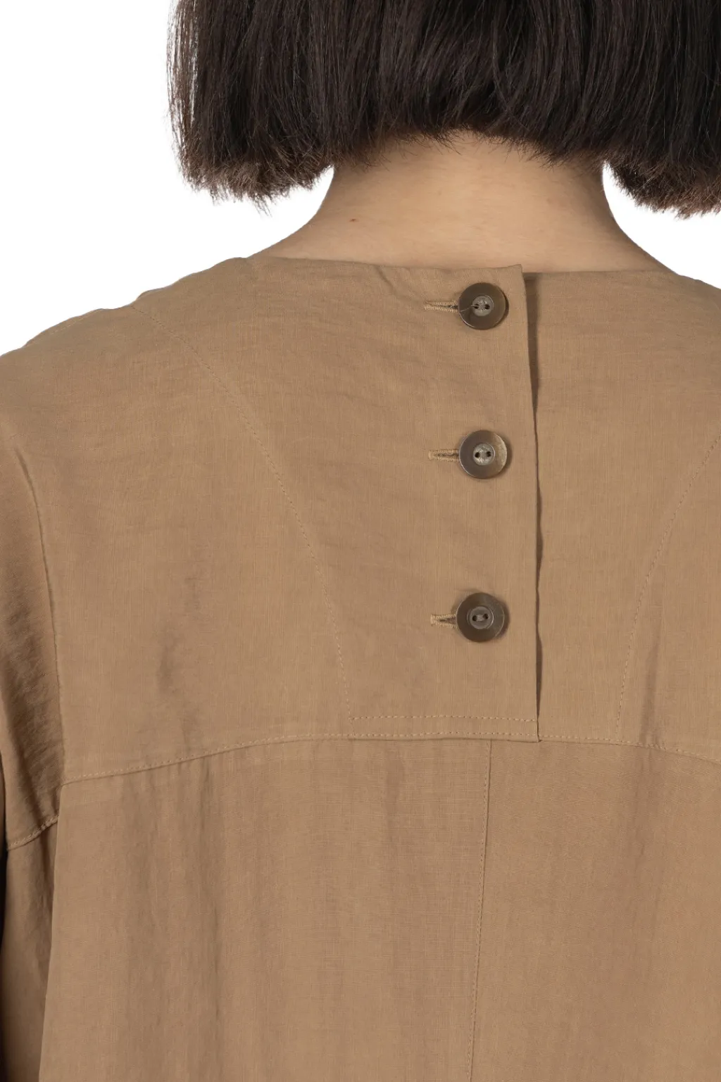 Outlet Manon Lyocell Popline Flare Dress - Camel