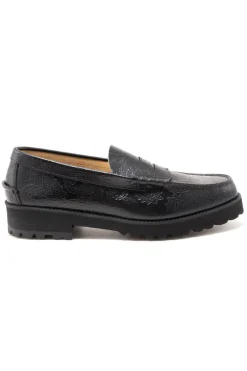 Hot Kenford Fine Shoes Men's Tank Sole Loafers - Black Paisley