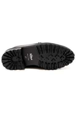 Clearance Kenford Fine Shoes Men's Tank Sole Loafers - Black White
