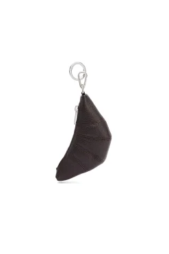 New LEMAIRE Mini Croissant Keyring - Dark Chocolate