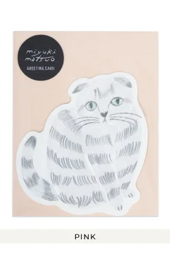 Clearance Mino Washi Miyuki Matsubara Cat Greeting Cards 4 Choices