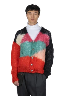 Hot UNUSED Mohair and Wool Cardigan - Men - Green Multi
