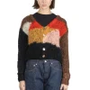 Clearance UNUSED Mohair and Wool Cardigan - Women - Brown Multi