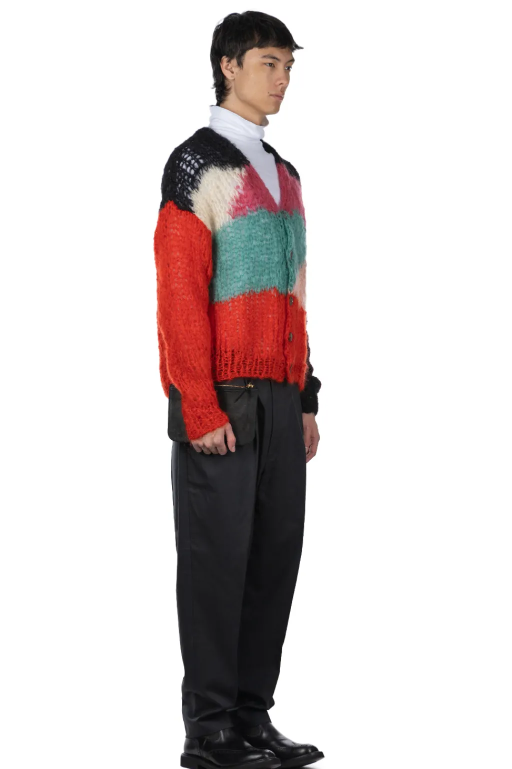 Hot UNUSED Mohair and Wool Cardigan - Men - Green Multi