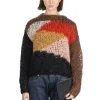 Sale UNUSED Mohair and Wool Pullover - Women - Brown Multi