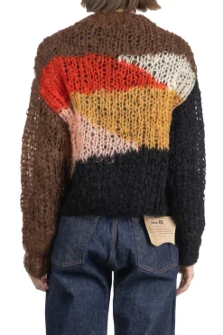 Sale UNUSED Mohair and Wool Pullover - Women - Brown Multi