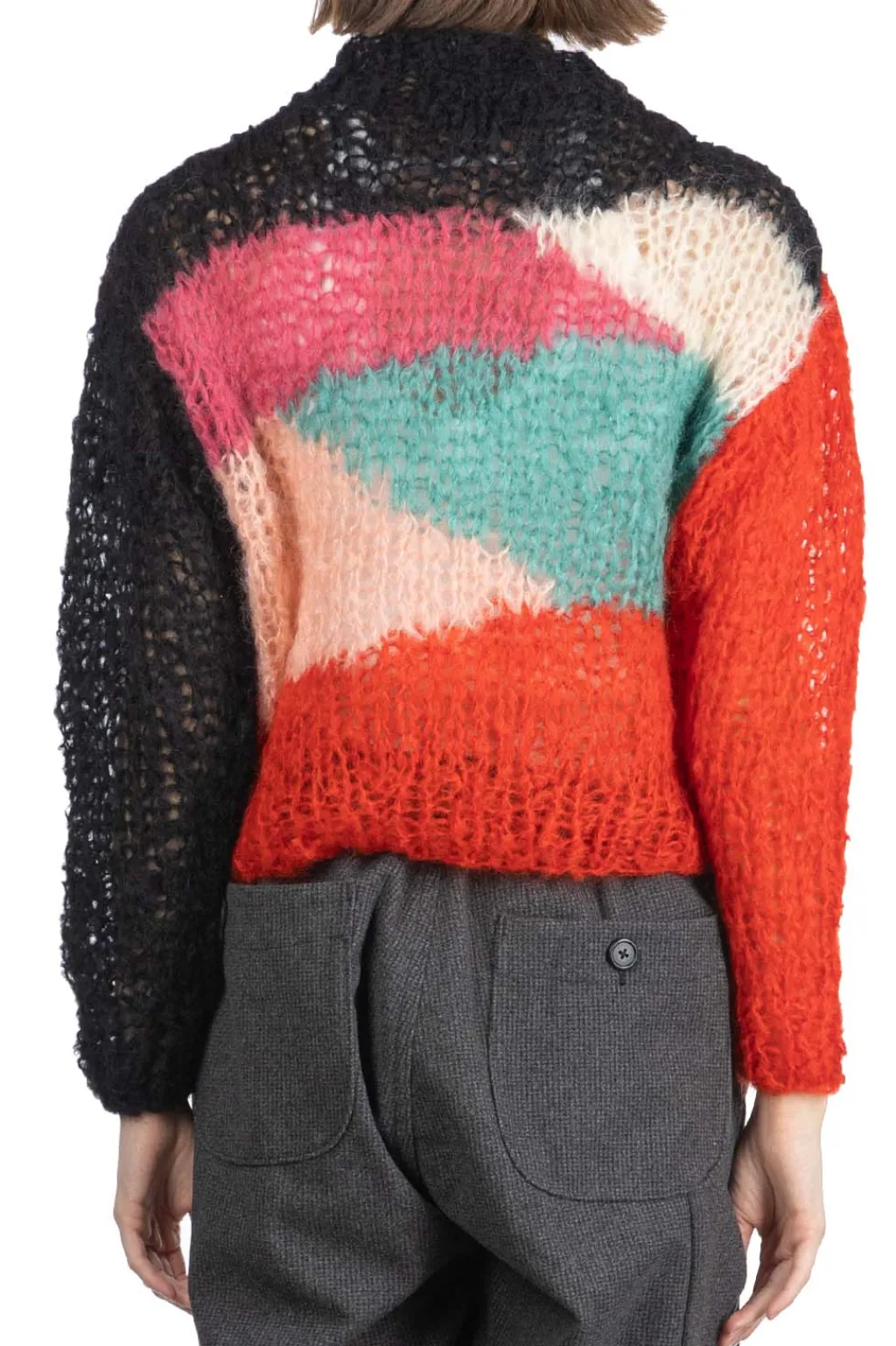 Clearance UNUSED Mohair and Wool Pullover - Women - Green Multi