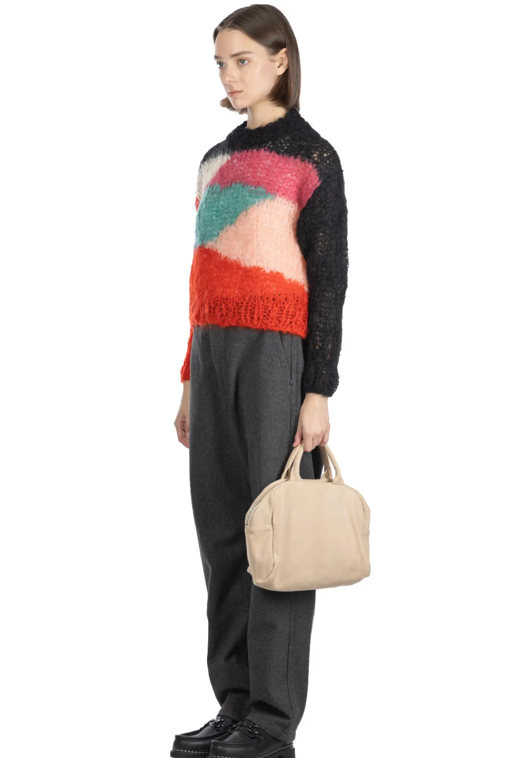 Clearance UNUSED Mohair and Wool Pullover - Women - Green Multi