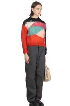 Clearance UNUSED Mohair and Wool Pullover - Women - Green Multi