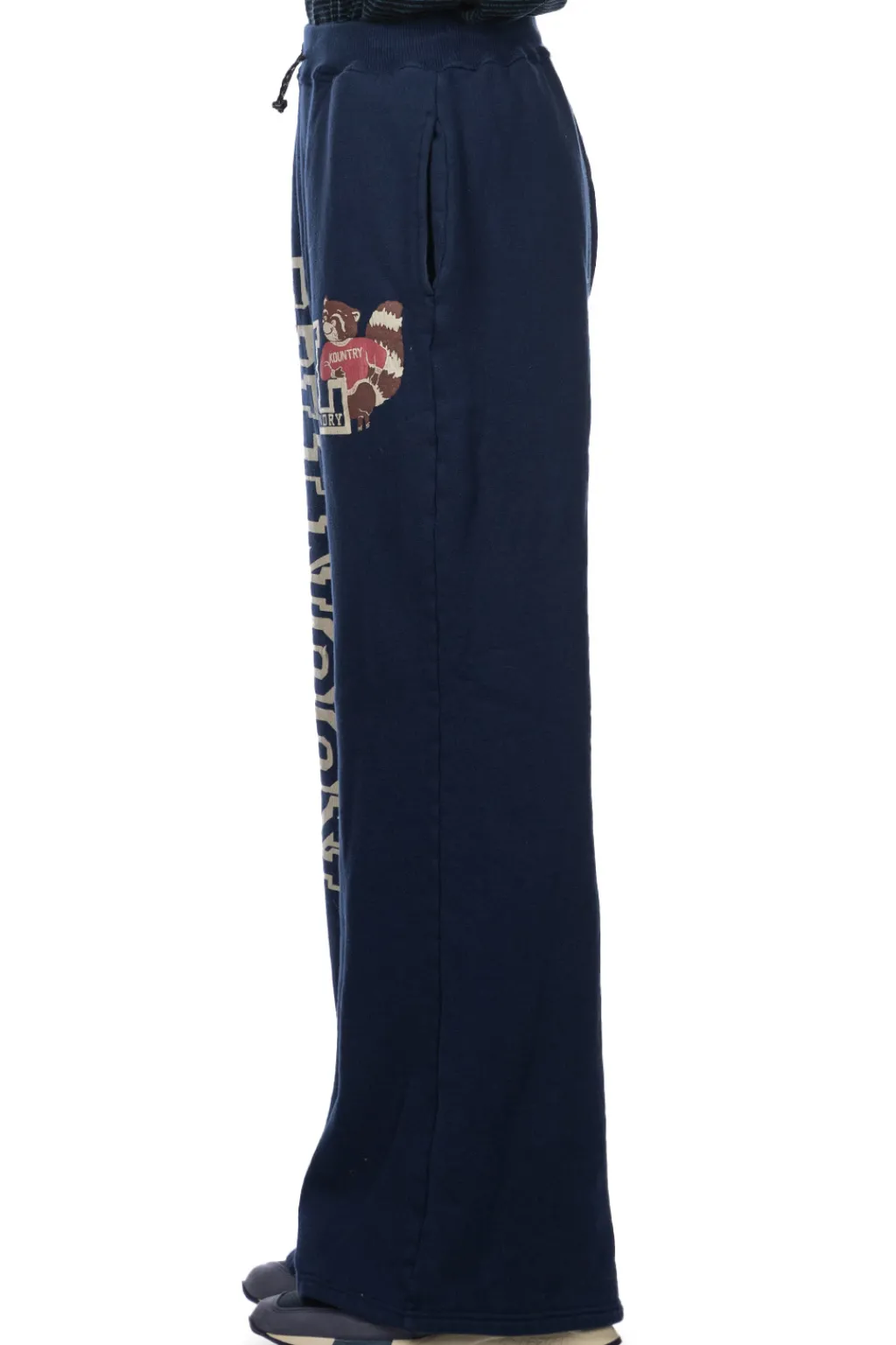 Clearance Kapital 30/-Napped Lining Flare SWT Pants (KOUNTRY) - Navy