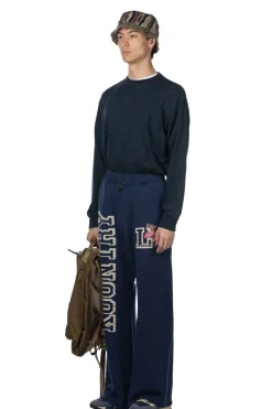 Clearance Kapital 30/-Napped Lining Flare SWT Pants (KOUNTRY) - Navy