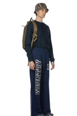 Clearance Kapital 30/-Napped Lining Flare SWT Pants (KOUNTRY) - Navy