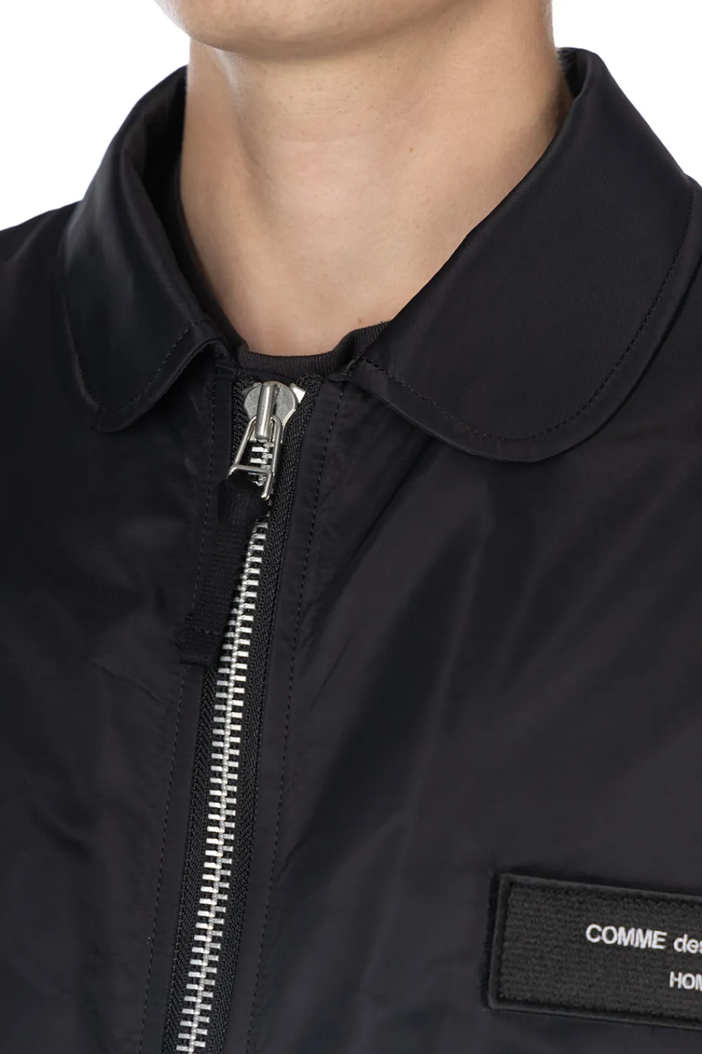 Fashion Comme Des Garcons Homme Nylon Twill Long Coat - Black
