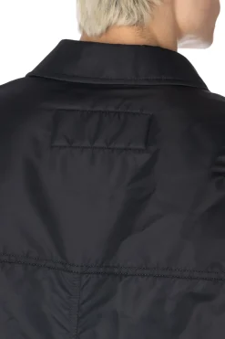 Fashion Comme Des Garcons Homme Nylon Twill Long Coat - Black