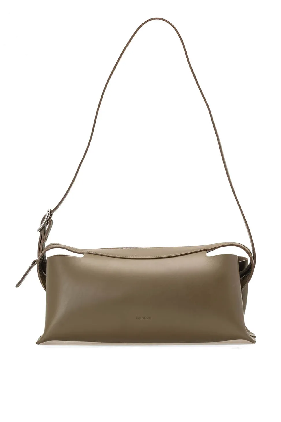 Online MARROW LEATHER Oblong Shoulder Bag - Dark Olive