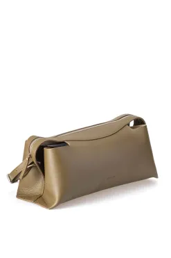 Online MARROW LEATHER Oblong Shoulder Bag - Dark Olive