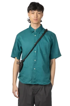 Best Manual Alphabet OD Linen Loose Fit SS Shirt - Green