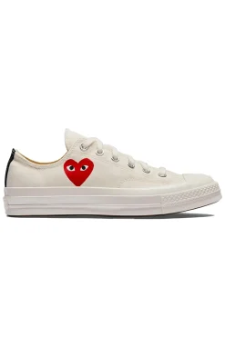 Best Comme Des Garcons Play Off White Converse - Small Heart Chuck 70 Low Sneakers