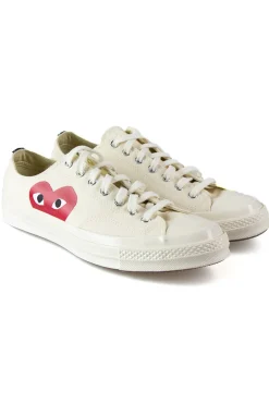 Online Comme Des Garcons Play Off-White Converse - Half Heart Chuck 70 Low Sneakers