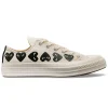 Outlet Comme Des Garcons Play Off-White Converse - Multiple Black Hearts Chuck 70 Low Sneakers