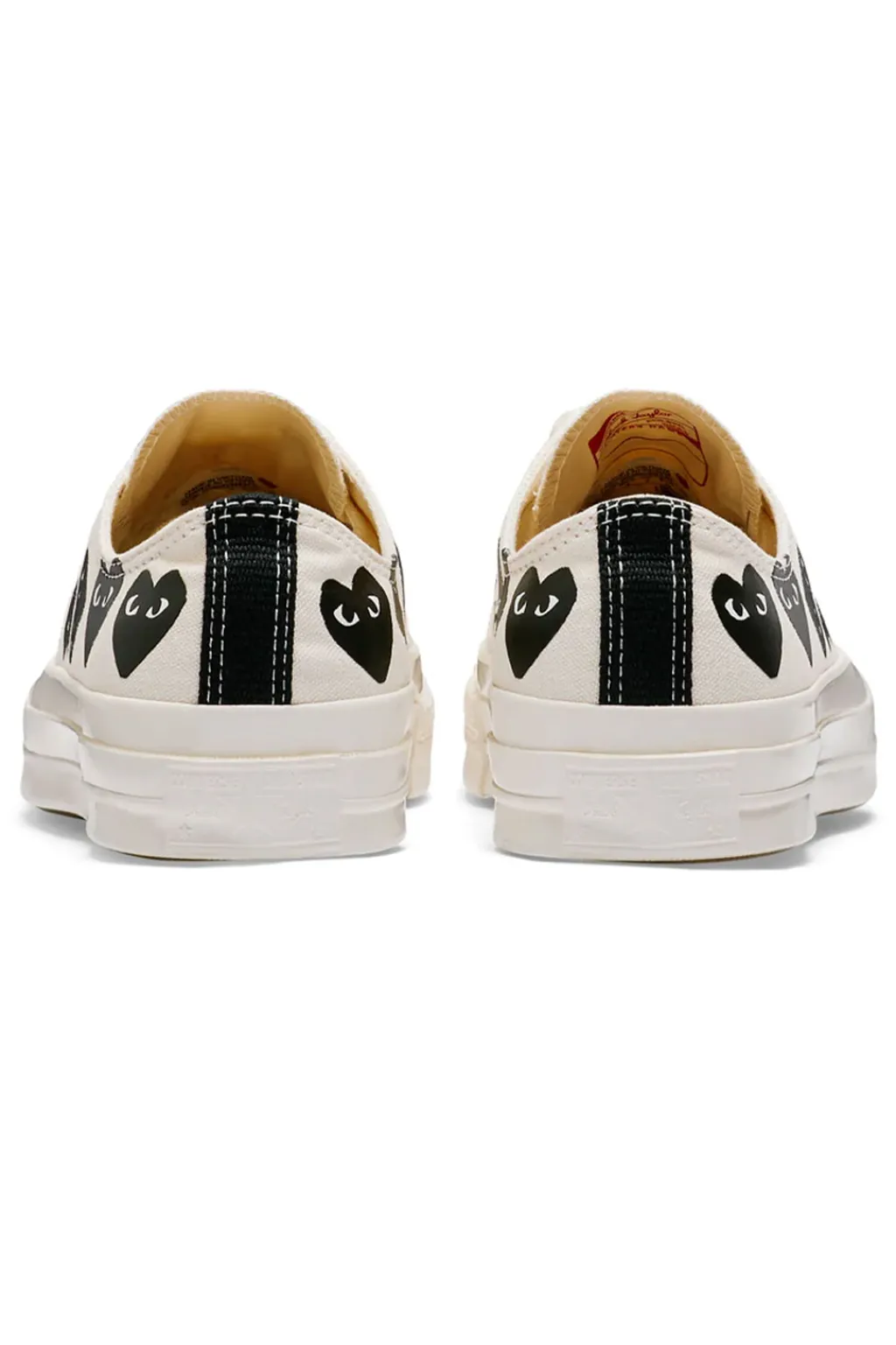 Outlet Comme Des Garcons Play Off-White Converse - Multiple Black Hearts Chuck 70 Low Sneakers