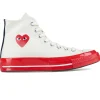 Online Comme Des Garcons Play Off-White Converse - Red Sole Chuck 70 High Sneakers