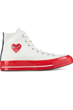 Online Comme Des Garcons Play Off-White Converse - Red Sole Chuck 70 High Sneakers