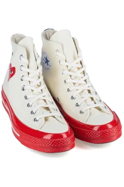 Online Comme Des Garcons Play Off-White Converse - Red Sole Chuck 70 High Sneakers