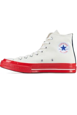 Online Comme Des Garcons Play Off-White Converse - Red Sole Chuck 70 High Sneakers