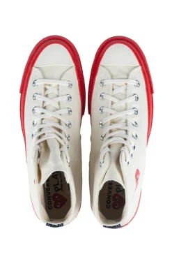 Online Comme Des Garcons Play Off-White Converse - Red Sole Chuck 70 High Sneakers