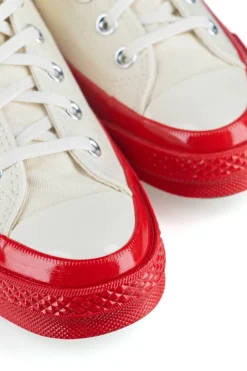 Online Comme Des Garcons Play Off-White Converse - Red Sole Chuck 70 High Sneakers