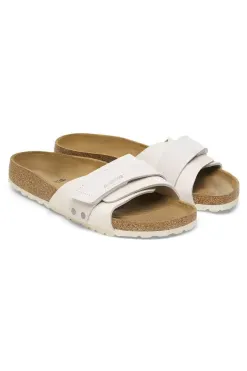 Discount Birkenstock Oita - Suede Leather - Antique White - Narrow