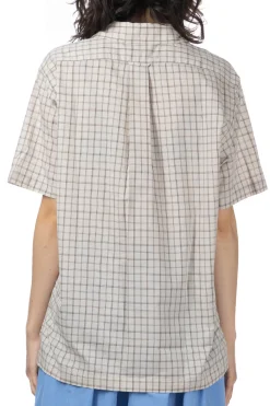 Online Nanamica Open Collar Panama Plaid SS Shirt - Beige