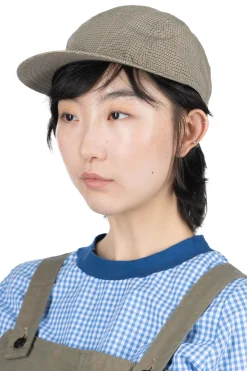 Sale Cableami Organic Cotton / Cordura Typewriter Check Jet Cap - Beige