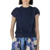 Discount Tigre Brocante Organic Cotton Frill Switch Shirt - Navy