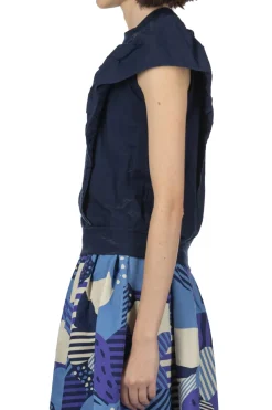 Discount Tigre Brocante Organic Cotton Frill Switch Shirt - Navy