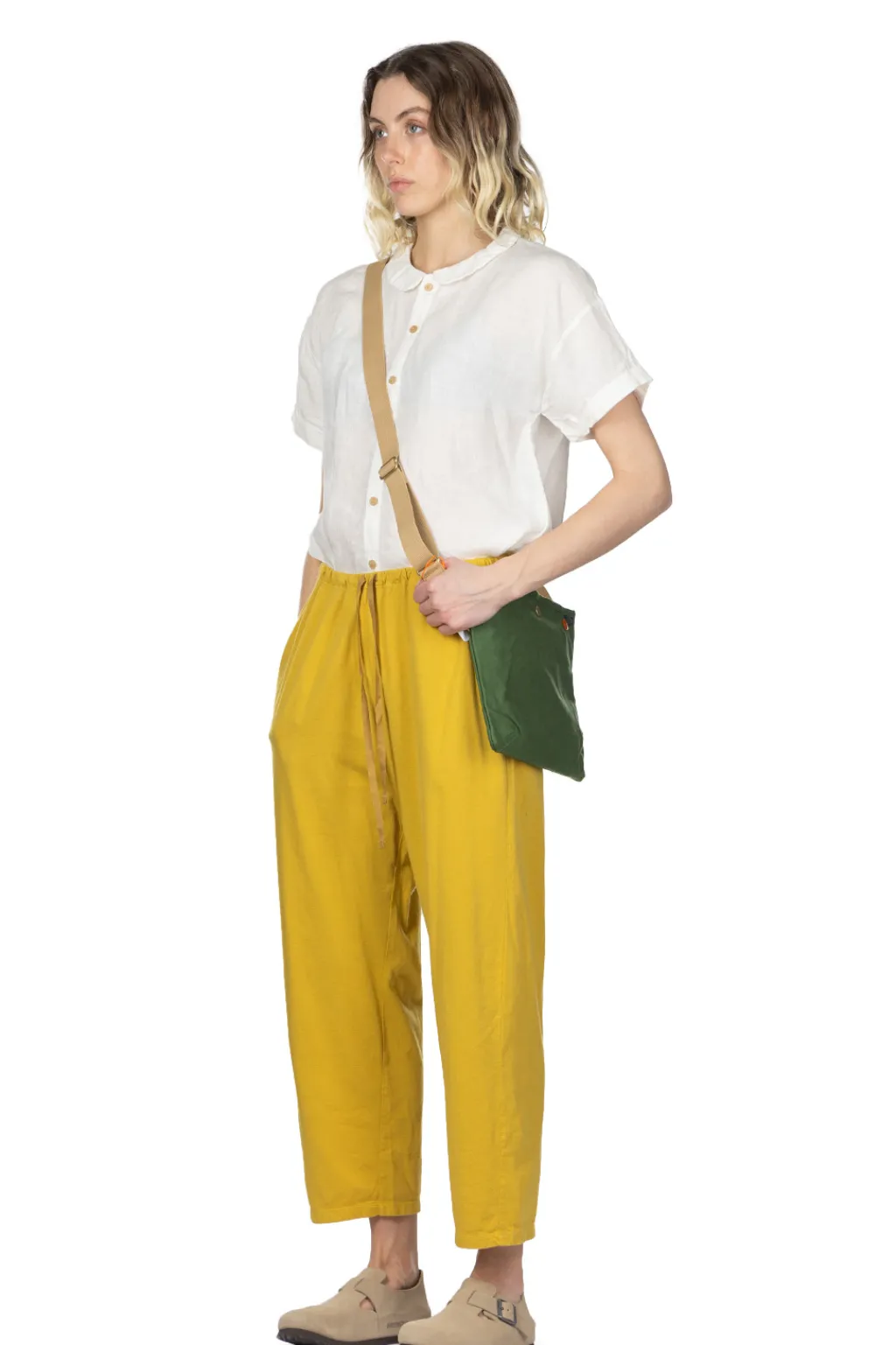 Outlet Tigre Brocante Organic Cotton Kurta Pants - Yellow