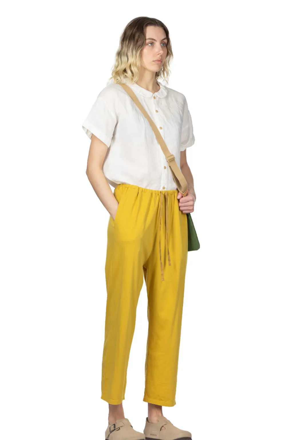 Outlet Tigre Brocante Organic Cotton Kurta Pants - Yellow