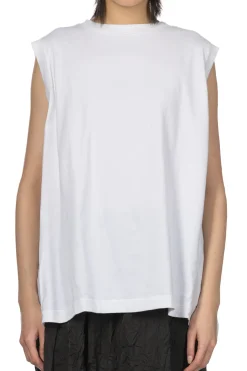 Online TOUJOURS Organic Cotton Light Jersey Sleeveless T-Shirt - Optical White