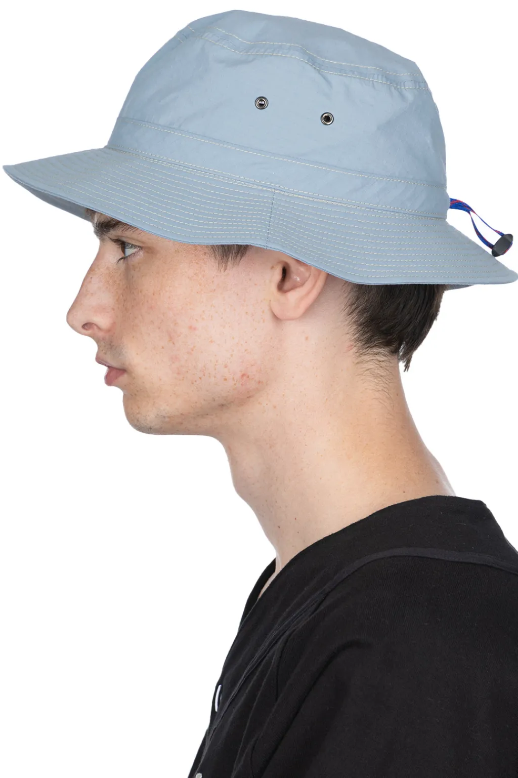Online Cableami Organic Cotton x Cordura Rip-Stop Hat with Drawcord - Gray Sax
