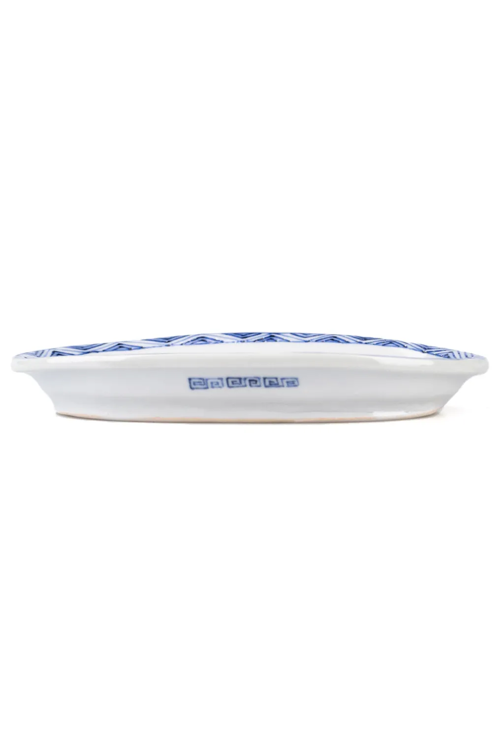 Fashion Motif Ceramic and Art Oval Small Plate - Cobra Twist