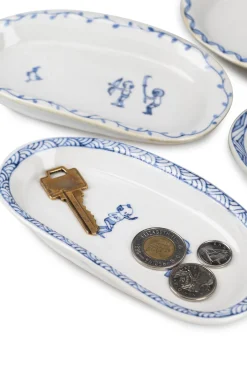 Fashion Motif Ceramic and Art Oval Small Plate - Cobra Twist