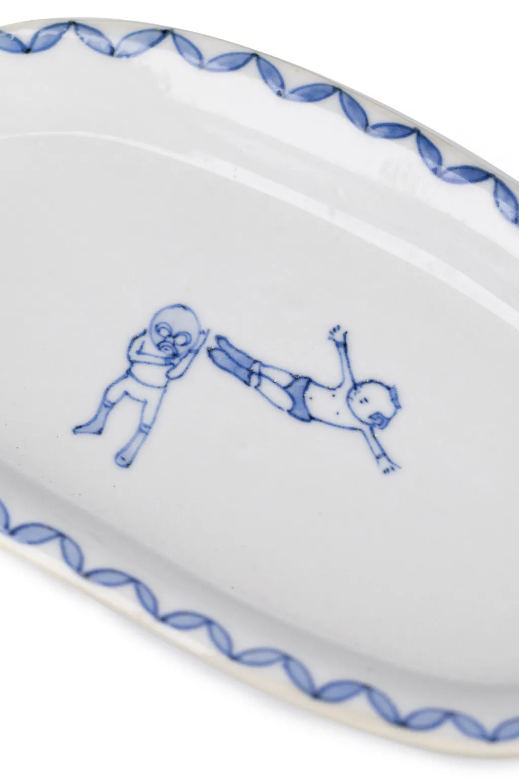 Discount Motif Ceramic and Art Oval Small Plate - Drop Kick