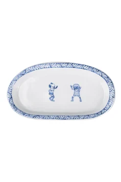 New Motif Ceramic and Art Oval Small Plate- Start
