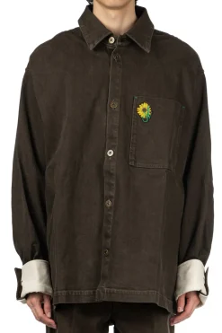 Online JW Anderson Oversized Contrast Cuff Shirt - Smoke